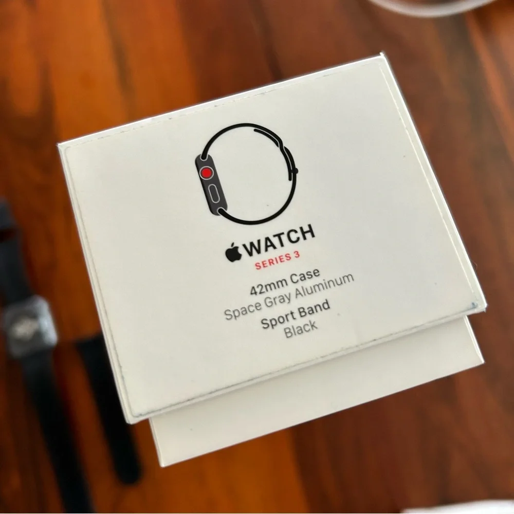 Like New Apple Watch Series 3 Space Gray 42mm Black Straps